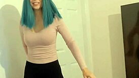 step-sister learns realistic self-defense with tight riding action in roleplay