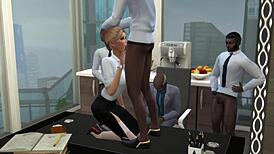 Uh, I think Sims 4 office got wild with group banging outside