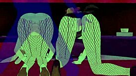 Mikoto and Kuroko in bunny outfits havin' intense 3P sex!