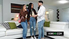 Perv Stepbro Corrupts Teen Stepsisters Violet Gems and Bianca Bangs