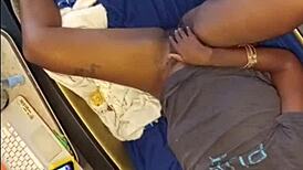 I watched an old man breed a mature ebony milf with a deep creampie. Pure chocolate heat!