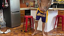 Evil cheating wife sent this kitchen sex clip in divorce e-mail