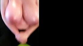 oily tits bouncing during workout