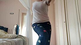 Sweaty and Satisfied After Intense Gym Session in Tight Leggings. My Workout Leaves Me Pumped and Ready.