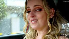 On the road, Charlie nearly cums while driving, damn close! 😅