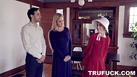 Jane Wilde Rides Cock, Gets Cum on Big Tits