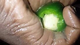 plantain vs poivron, i get so wet and cum 😍