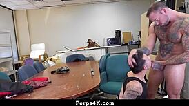 Young guy bent over table for bareback bang - Perps4K