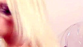 blonde stacy silver in heels and lingerie gets deep penetration on stairs and couch