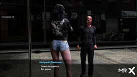 He inserts his cock into her pussy right in the men's toilet during the game