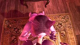 can you watch this cat cosplay 3d hardcore scene