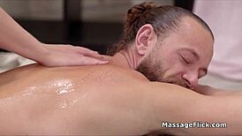 Sloppy Blowjob Delivered by a Stunning Curvy Masseuse