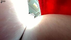Giantess Hides Tiny Man in Tits