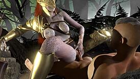 Malenia dominates riding hard in forest loop Elden Ring parody