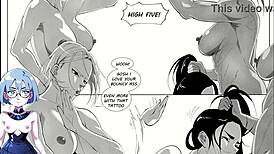 girls night out turns into futanari hentai anime cartoon fun