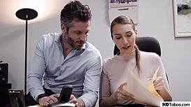 PAWG Secretary Bella Rolland Seduces Cheating Husband in Office