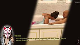 Perfect housewife spied on in cuckold game