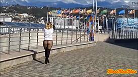 flashing panties at olimpic park sochi 2014