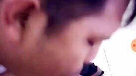 Hey, wanna see this hot Asian guy give an intense blowjob?