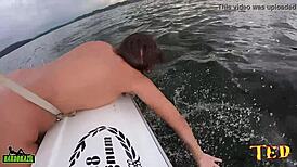 Paola Gurgel shows off big tits on boat at Guarapiranga 😏