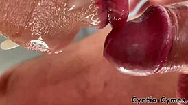 i gave a blowjob while he watched porn on my laptop, tons of cum in mouth