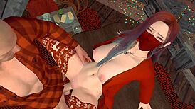 New Years Eve Sex with an Asian Woman in 3D Animation