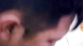 Hey, wanna see this hot Asian guy give an intense blowjob?