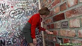 hey, wanna see this horny slut get drenched in bukkake? what’s her messy fetish limit with those heels?