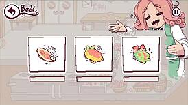 Futanari Chef Takes Huge Cock In Ass. Game Ep 5 Explodes With Cumshot.