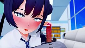 Kisaki Handjob In 3d Cartoon Anime Hentai