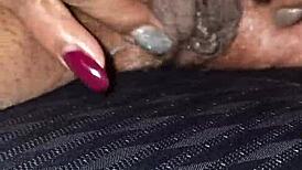 BBW granny masturbates fat pussy in parking lot shop