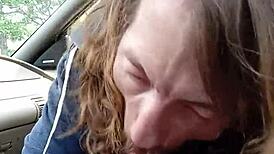 Morning Blowjob Blast to My Buddy in Car!