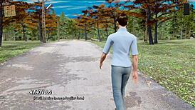 ripples in 3d cartoon anime game