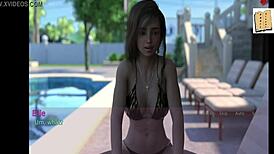 wife and stepmother play a game together