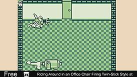 Riding Office Chair While Firing Twin-Stick in Erotic Game