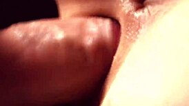 Close-up view of doggystyle pussy fucking with a teen