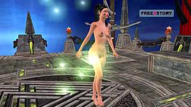 wow, this 3d cartoon of an indian teen posing sexy is unreal!