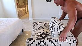 Eliza Rae turns into a stripper for one lucky viewer in a teasing cfnm scene