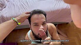 Bearded Man Enjoys Multiple Blowjobs In Full Video.