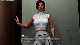 Busty Slut Lara Croft Sucks Huge BBC at Glory Hole