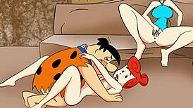 Flintstones Cartoon Family Engages In Wild Hentai Orgy With Pussy Play