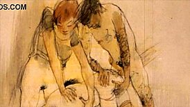 Vintage erotic illustration