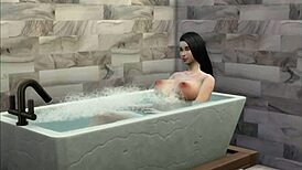 Wow, spying on pregnant hermanastra in the shower got steamy fast!