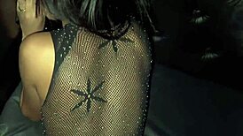 skinny babe with flashing anal plug rocks the glory hole scene