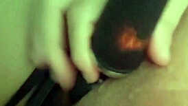 She uses toys in all her holes for solo fun