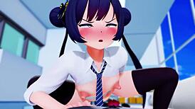 Kisaki Handjob In 3d Cartoon Anime Hentai