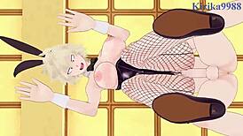 Mitsuki, Kyoka, and Izuku in bunny outfits