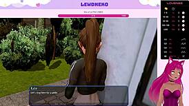 Vtuber lewdneko continues playing harem hotel in part 14