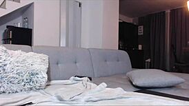 Intriguing Pregnant Gabriela Appears on Webcam, Revealing Her Journey Through Pregnancy in Various Scenes