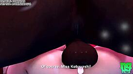 maid dragon tohru in 3d cartoon hentai sex for cash with monster